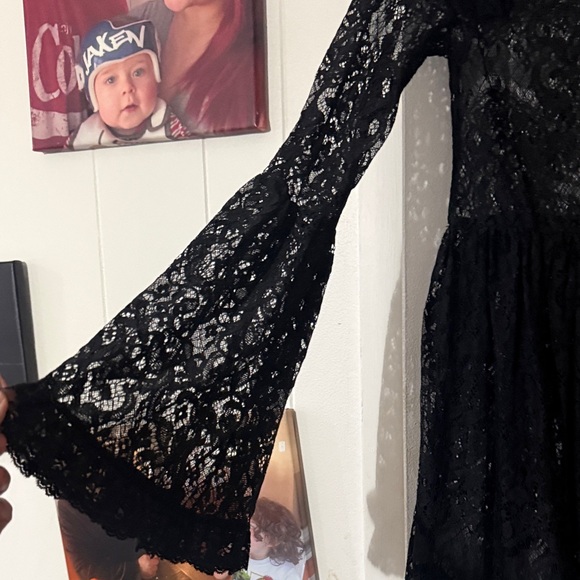 Whimsygoth goth Killstar Black Lace Dress - Picture 2 of 5